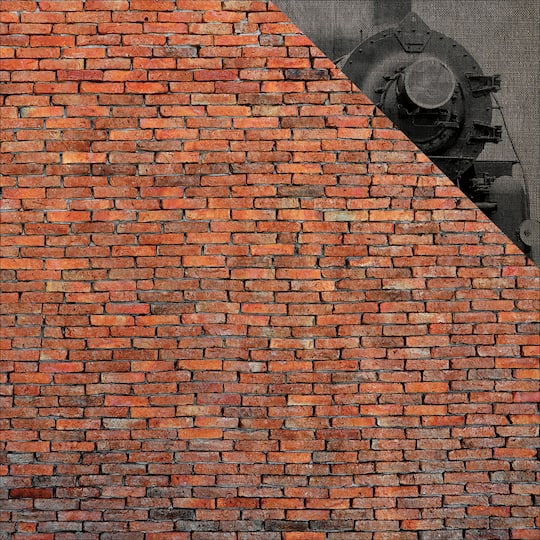 Wizard Double-Sided Cardstock 12&#x22;X12&#x22;-Brick Wall, 25 Sheets
